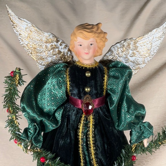 16” Porcelain Angel Tree Topper - Picture 5 of 13